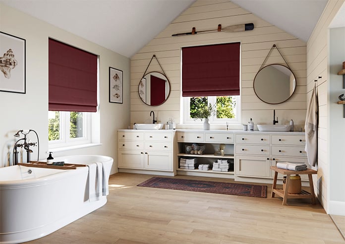 Shima Faux Silk, Claret - Twist&Fit Roman Blind - Image 7